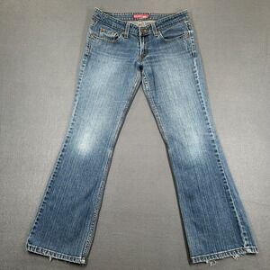 Vintage Levi's 524 Jeans Girls 9 Medium Blue Denim Too Superlow Bootcut Whisker